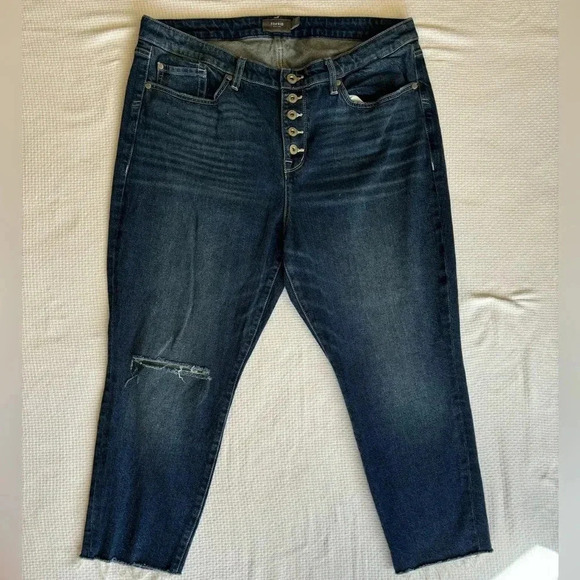 torrid Denim - Torrid feel the fit jeans 18S 5 button fly raw hem staple capsule fall Ankle